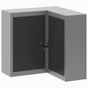vidaXL Шкаф за инструменти с рафт Черен и Сив 55 x 55 x 55 см