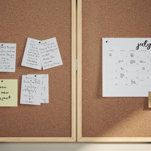 vidaXL Дъска с известия Кафяво 80 x 80 x 1.4 см Борово дърво масив