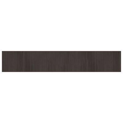 vidaXL Килим, правоъгълен, тъмнокафяв, 70x400 см, бамбук