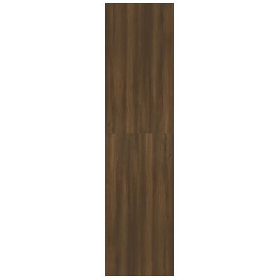 vidaXL Гардероб, кафяв дъб, 100x50x200 см, инженерно дърво