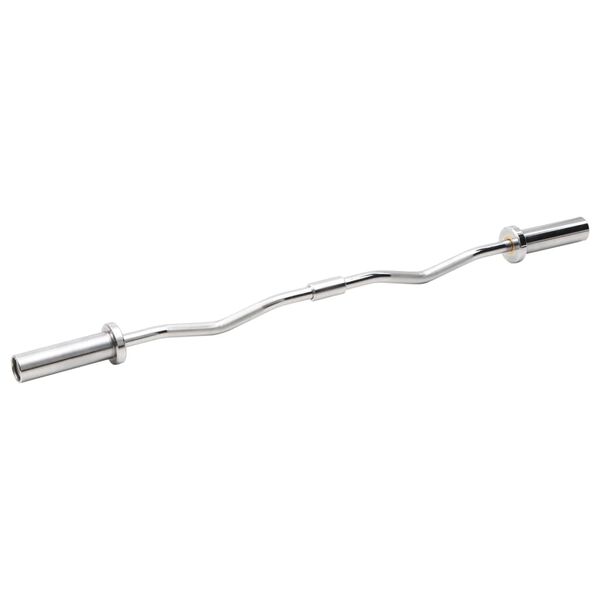 vidaXL Олимпийска извита щанга 120 см стомана