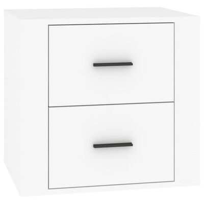 vidaXL Нощно шкафче, бяло, 50x39x47 см