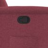 vidaXL Стол реклайнер, виненочервен, текстил
