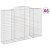 vidaXL Габионни кошници арка 6 бр 300x50x200/220 см поцинковано желязо