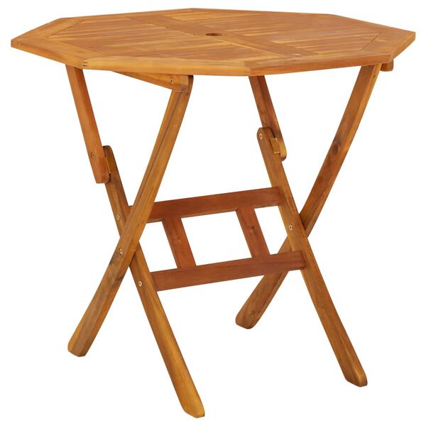 vidaXL Градински трапезен комплект от 5 части, акация масив