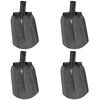 vidaXL Глава на лопата 4 pcs Сребрист 33 x 21 см