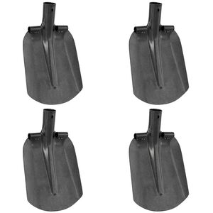 vidaXL Глава на лопата 4 pcs Сребрист 33 x 21 см