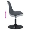vidaXL Въртящи се трапезни столове, 6 бр, тъмносиви, кадифе