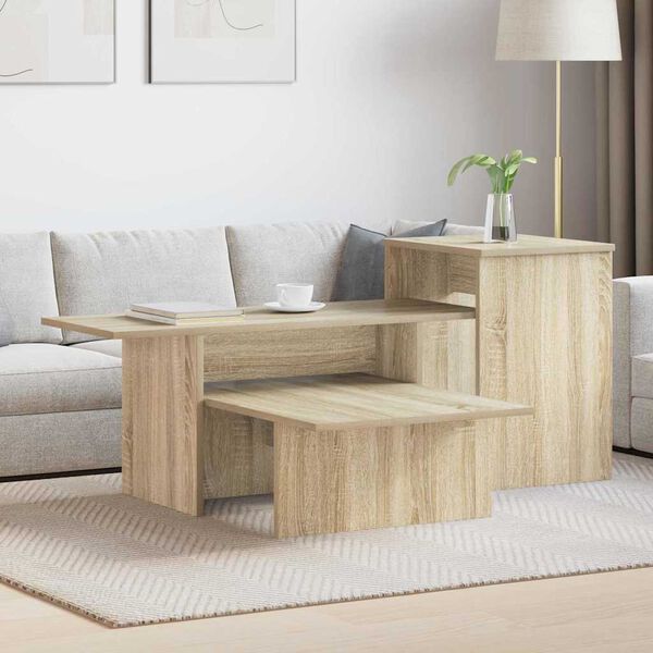 vidaXL Конзолна маса Сонома дъб 91,5 x 35 x 38,5 см Инженерно дърво