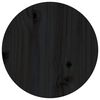 vidaXL Кафе маса, черна, Ø 35x35 см, борово дърво масив