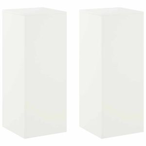 vidaXL Стойка за растения 2 pcs Бяло 40 x 40 x 100 cm Стомана