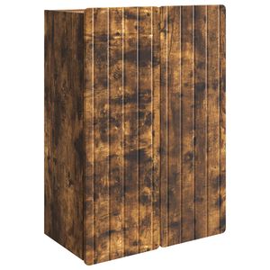 vidaXL Стенно шкафче Опушен дъб 66 x 34,5 x 92 см Инженерна дървесина