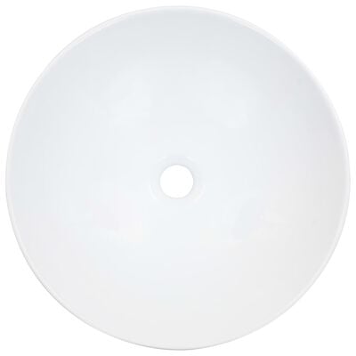 vidaXL Мивка, 41x12,5 см, керамична, бяла