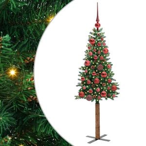 vidaXL Тясно коледно дърво Зелен 150 cm ПВЦ и масивно борово дърво