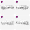 vidaXL Комплект дивани за открито 11 pcs Натурален и Антрацит
