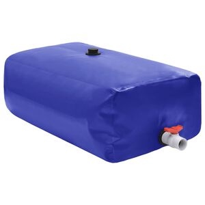 vidaXL Резервоар за вода с кран, сгъваем, 100 л, PVC