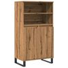 vidaXL Highboard Artisan Дъб 60x36x110 cm Инженерна дървесина