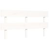 vidaXL Рамка за легло с табла, бяла, 160х200 см, масивно дърво