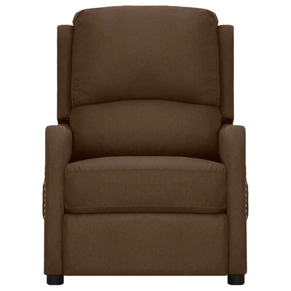 vidaXL Масажен стол, кафяв, текстил