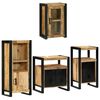 vidaXL Комплект мебели за баня 4 бр. Кафяво 55 x 35 x 60 см