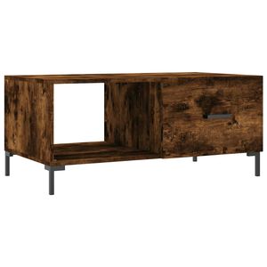 vidaXL Кафе маса, опушен дъб, 90x50x40 см, инженерно дърво