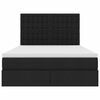 vidaXL Легло с място за съхранение и матрак Черно 140 x 190 cm