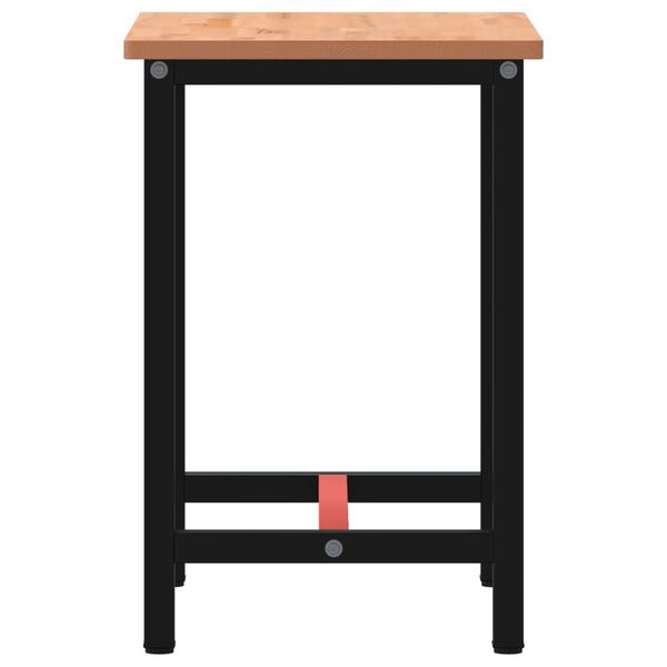 vidaXL Работна маса 80x55x81,5 см масивно дърво бук и метал