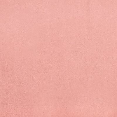 vidaXL Горна табла за легло с уши, розова, 203x23x118/128 см кадифе