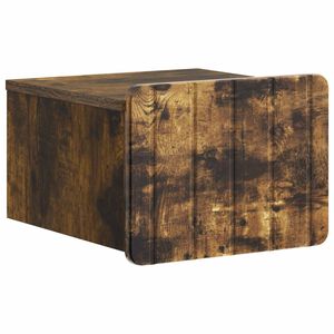 vidaXL Спален шкаф с монтаж на стена Опушен дъб 33 x 34,5 x 24 см