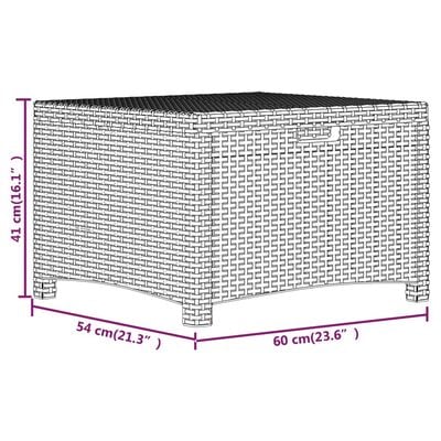 vidaXL Градинска кутия за съхранение, 60x54x41 см, PP ратан, графит