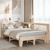 vidaXL Легло с етажерка за книги, без матрак, 120x200 см, бор масив