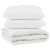 vidaXL Завивка с възглавница 3 бр. Бяло Микрофибър