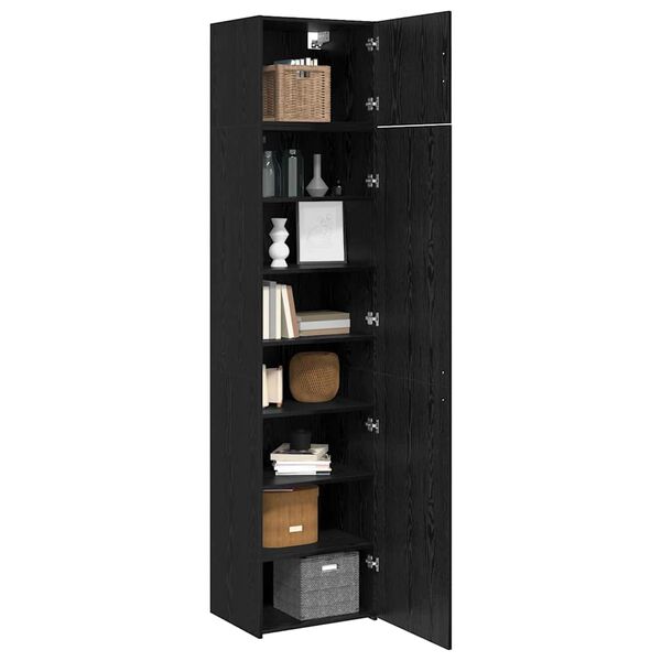 vidaXL Служебен шкаф 3 pcs Черния дъб