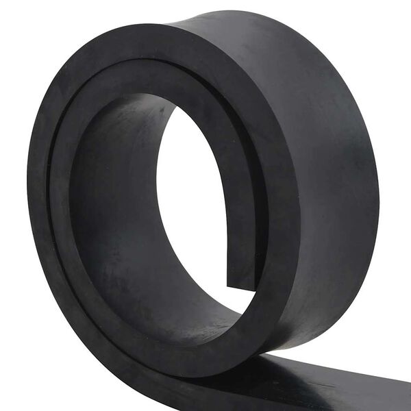 vidaXL Каучуков кант за снежен плуг, черен 200x8x2 cm