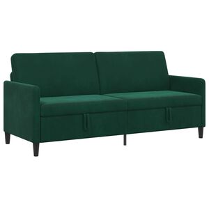 vidaXL Диван с storage Тъмнозелено 192 x 78 x 87 см Полиестер