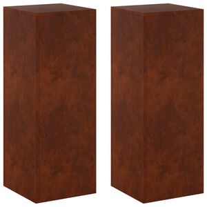 vidaXL Стойка за растения 2 pcs Ръждясало 30 x 30 x 80 cm