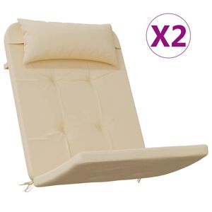 vidaXL Възглавници за столове Адирондак, 2 бр, бежови, Оксфорд плат