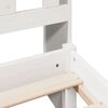 vidaXL Легло с рафтове за книги, без матрак, бял, 75x190 см, бор масив