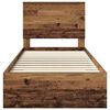vidaXL Рамка за легло Старо дърво 100 x 200 cm Инженерно дърво