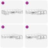 vidaXL Комплект дивани за открито 11 pcs Естествено и светло сиво