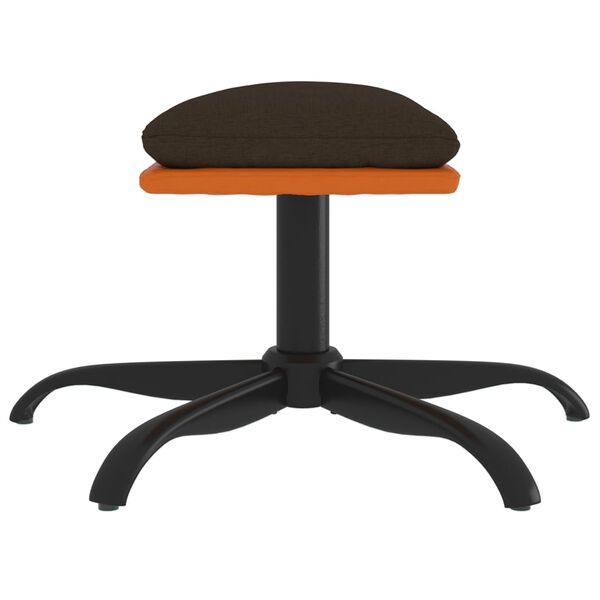 vidaXL Табуретка, кафява, 60x60x36 см, текстил и изкуствена кожа