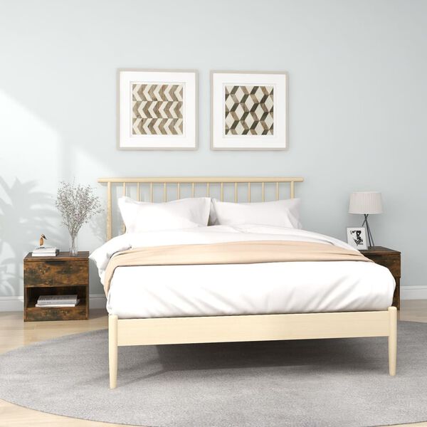 vidaXL Нощни шкафчета, 2 бр, Опушен дъб, инженерно дърво