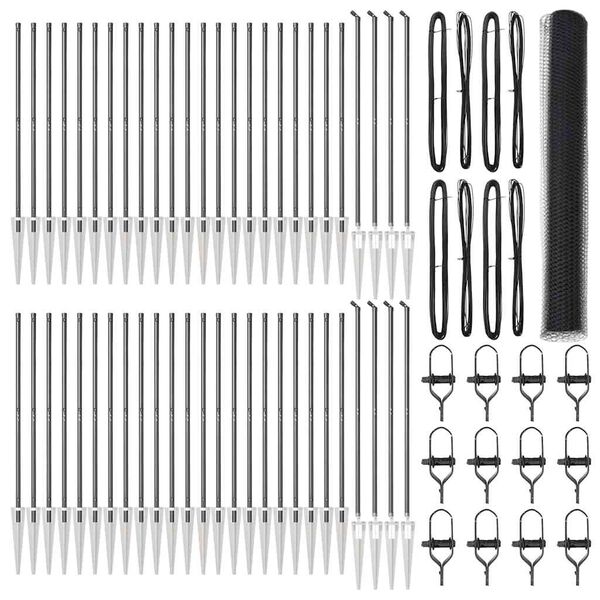 vidaXL Стълб за ограда. Сив 100 x 1,2 м (25 мм мрежа) Стомана и PVC