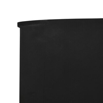 vidaXL Параван против вятър от 3 панела, текстил, 400x80 см, черен