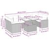 vidaXL Градински комплект диван с възглавници 8 части сив полиратан