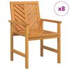 vidaXL Трапезен стол 8 pcs Естествен 62.5 x 59 x 89 см