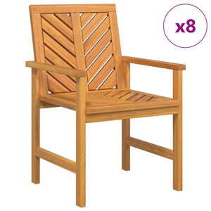 vidaXL Трапезен стол 8 pcs Естествен 62.5 x 59 x 89 см