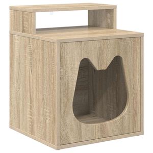 vidaXL Къща за котки Сонома 42,5 x 40 x 53,5 см Инженерна дървесина