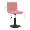 vidaXL Въртящи трапезни столове, 2 бр, розови, кадифе