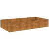 vidaXL Градинска повдигната леха 195x100x36 см кортенова стомана